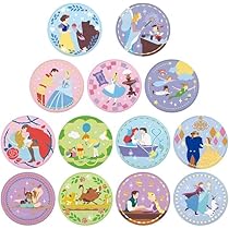 Amazon | バンダイ(BANDAI) Disney Characters 刺繍缶バッジビスケット